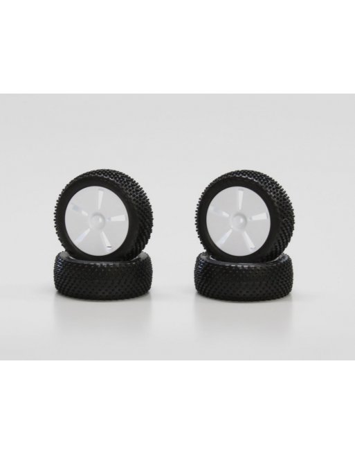 IHTH01W Tire with White Wheel (Mini Inferno) IHTH01W  - KYOSHO RC